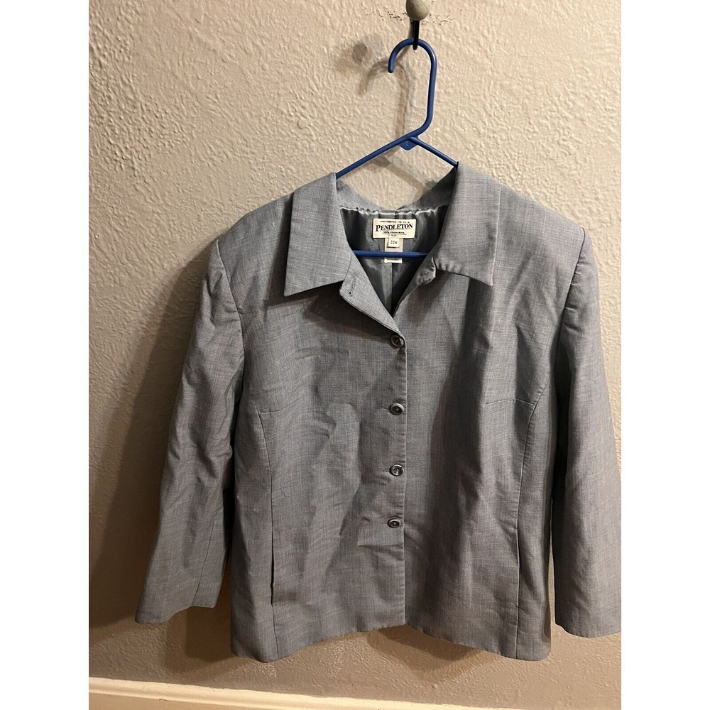 Pendleton‎ Jacket Womens 20W Blue Wool Blazer